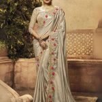 ইন্ডিয়ান বিচিত্রা সিল্কের প্রিমিয়াম এমব্রয়ডারি করা শাড়ি