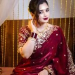 অরিজিনাল ইন্ডিয়ান জিমি চু সিল্ক পার্টি শাড়ি - রেডি ব্লাউজ সহ