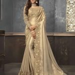 এক্সক্লুসিভ জাপানি সিল্ক এমব্রয়ডারি ওয়ার্ক করা শাড়ি