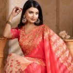 সফট জর্জেট ফেব্রিকের এক্সক্লুসিভ এমব্রয়ডারি পার্টি শাড়ি